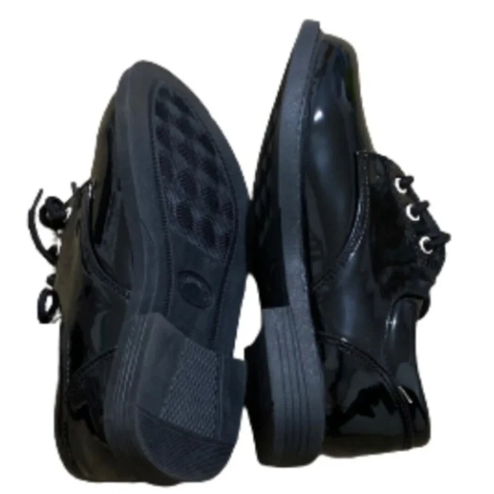 NEW LACE-UP PATENT LEATHER BLACK DRESS SHOES FOR LITTLE BOYS Sizes US 11C & 12C